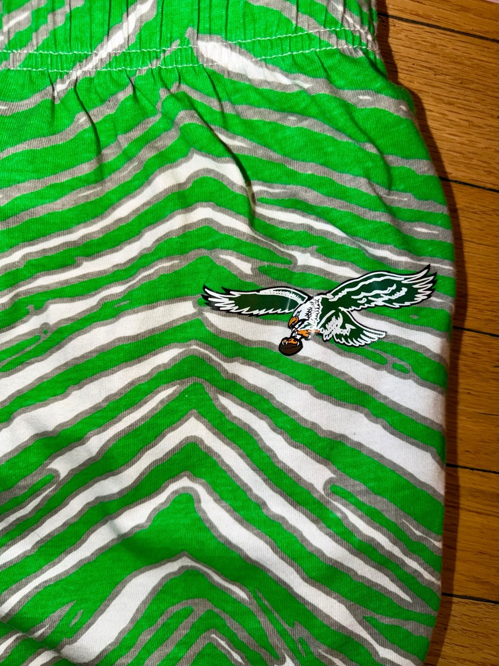 NFL Team Philadelphia Eagles Zubaz Pants Striped Green Pockets Men’s XXL - Picture 5 of 8